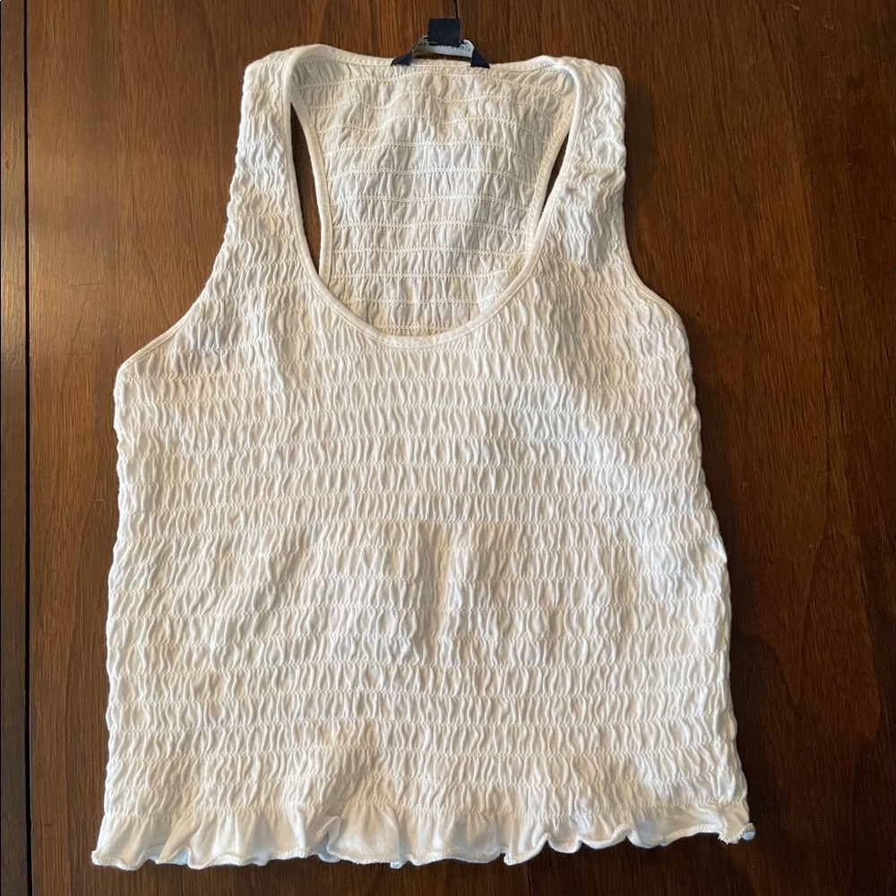 Cute White Cropped Tank